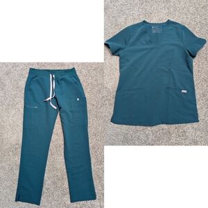 Figs Teal Scrub Set